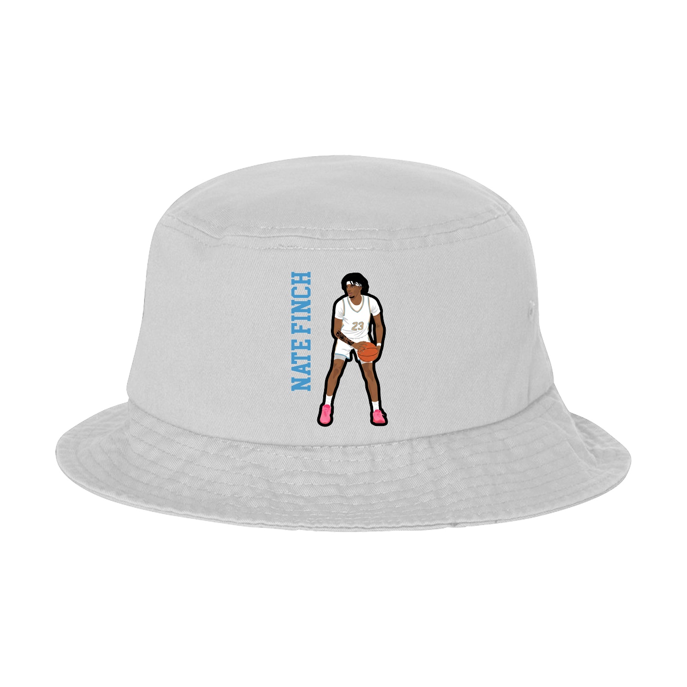 Bucket Cap — Name Vertical in White