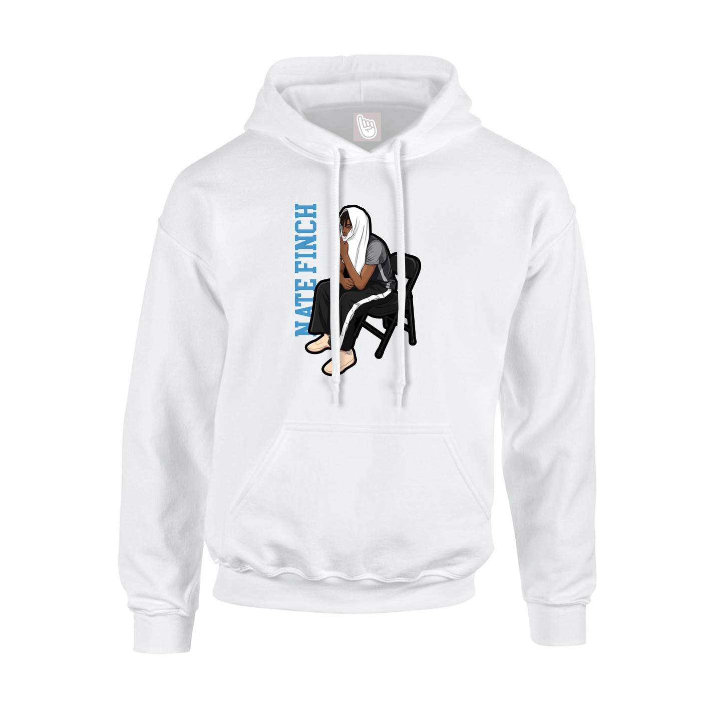Hoodie — Name Vertical in White
