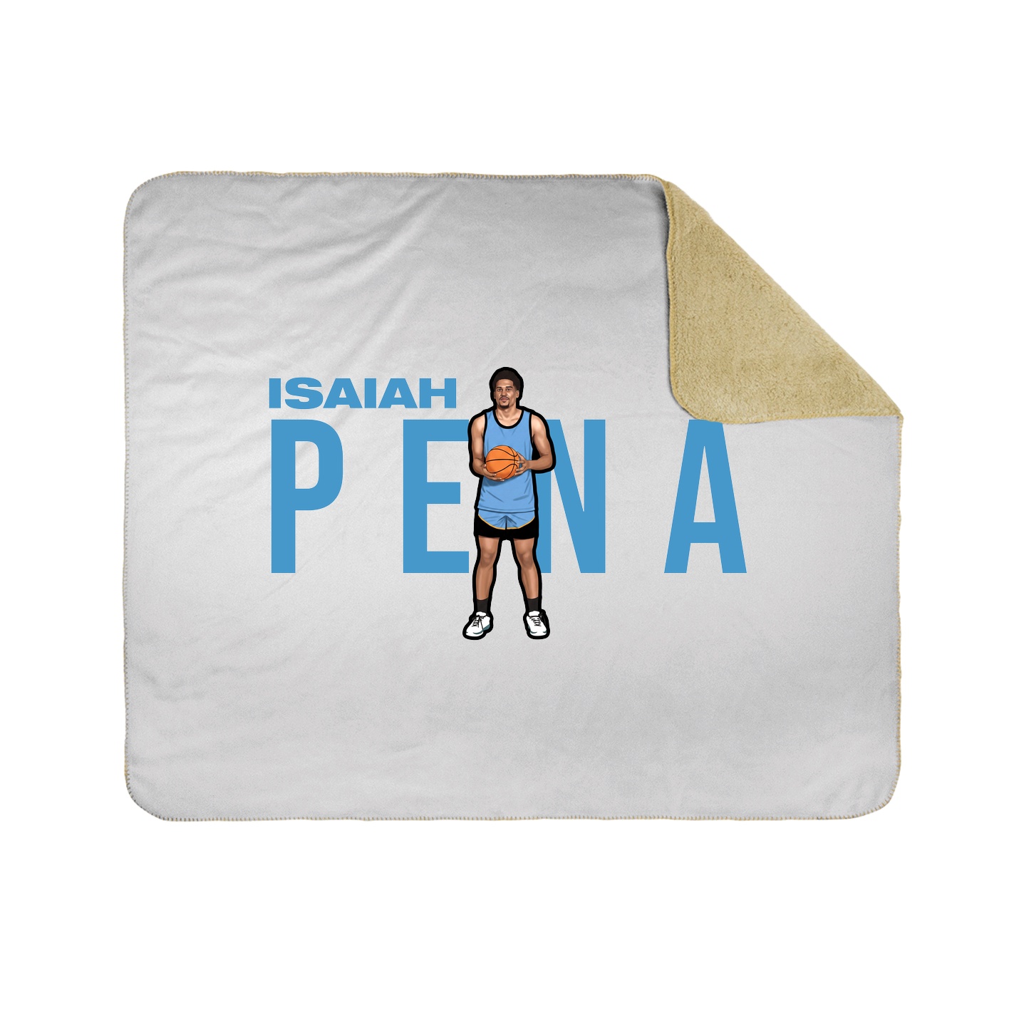 Throw Blanket — Player Name in White