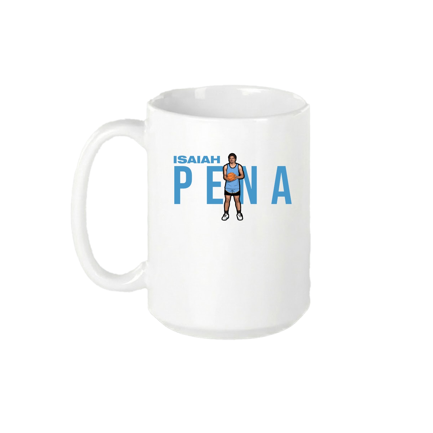 15oz Coffee Mug — Player Name in White
