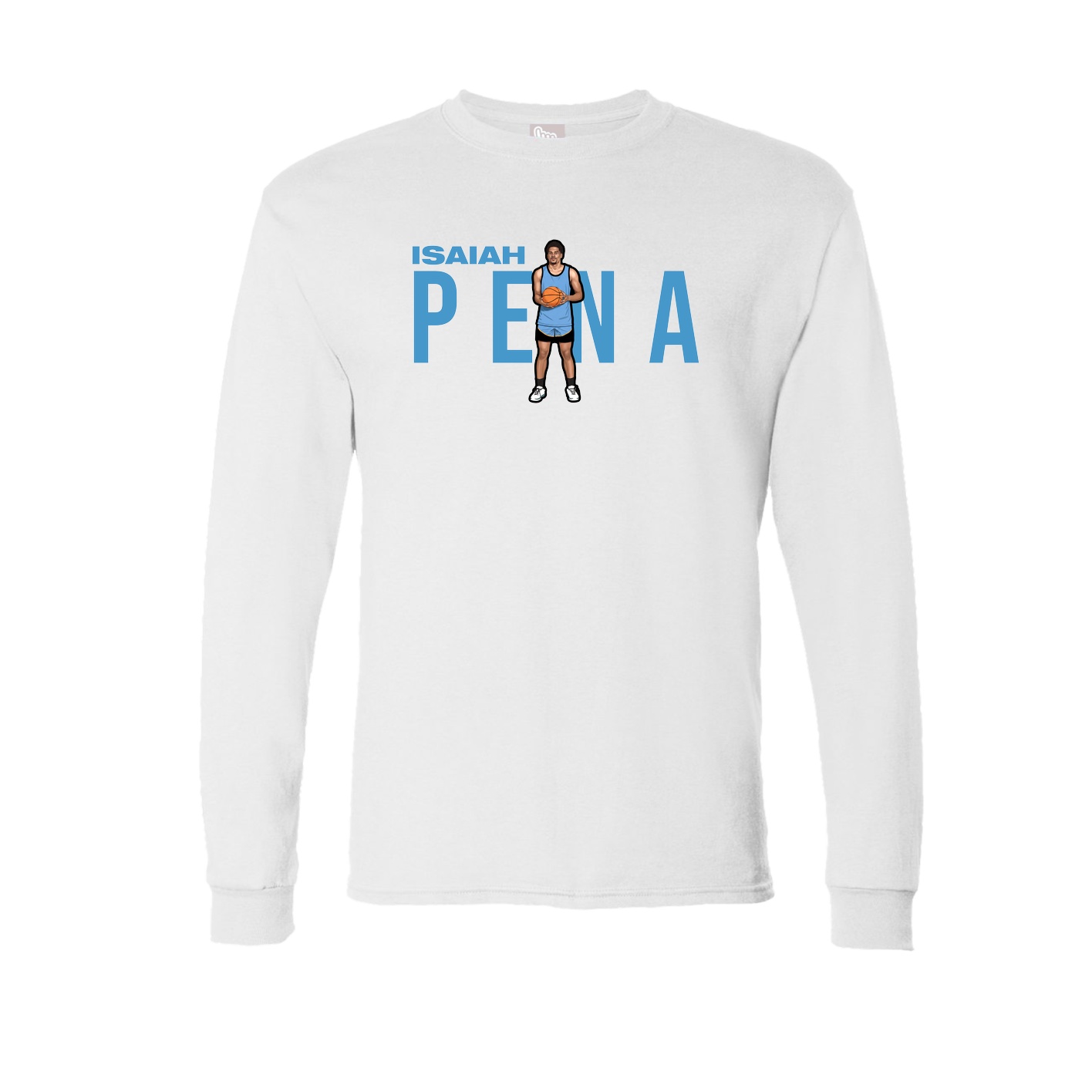 Long Sleeve Tee — Player Name in White