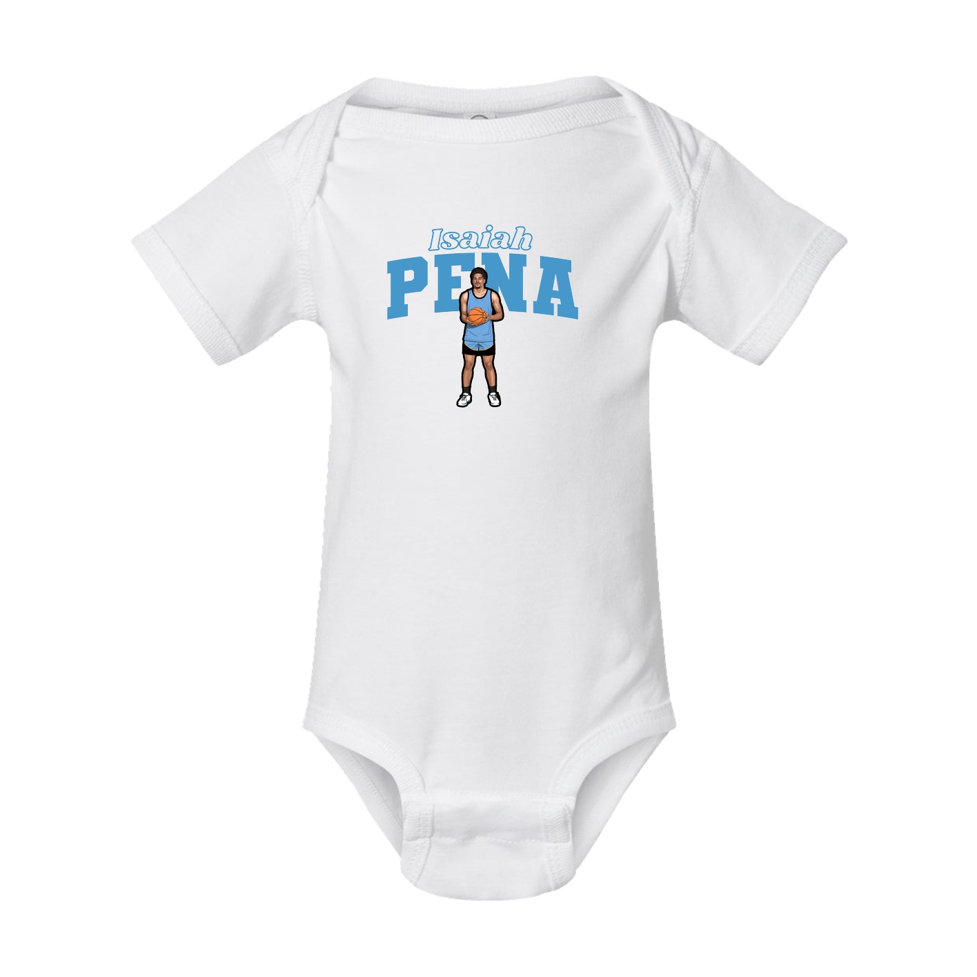 Baby Onesie — Name Arch in White