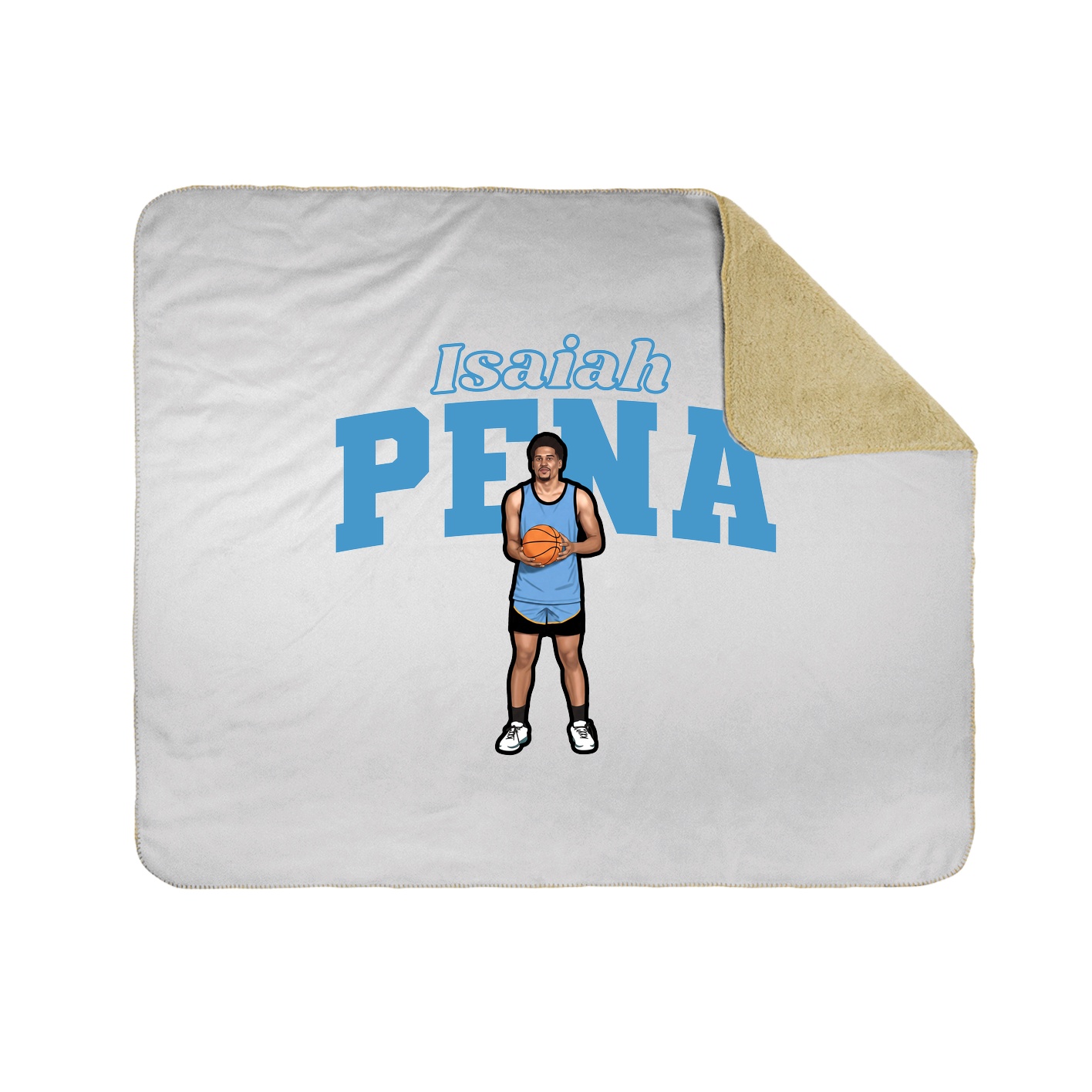 Throw Blanket — Name Arch in White