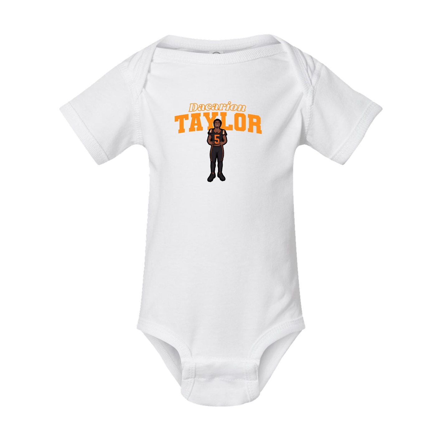 Baby Onesie — Name Arch in White