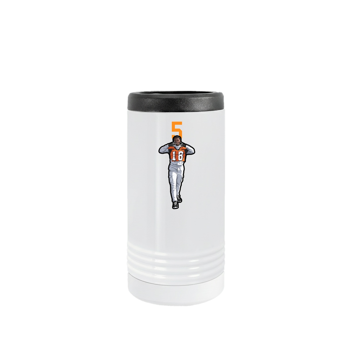 Slim Beverage Holder — Number Top in White