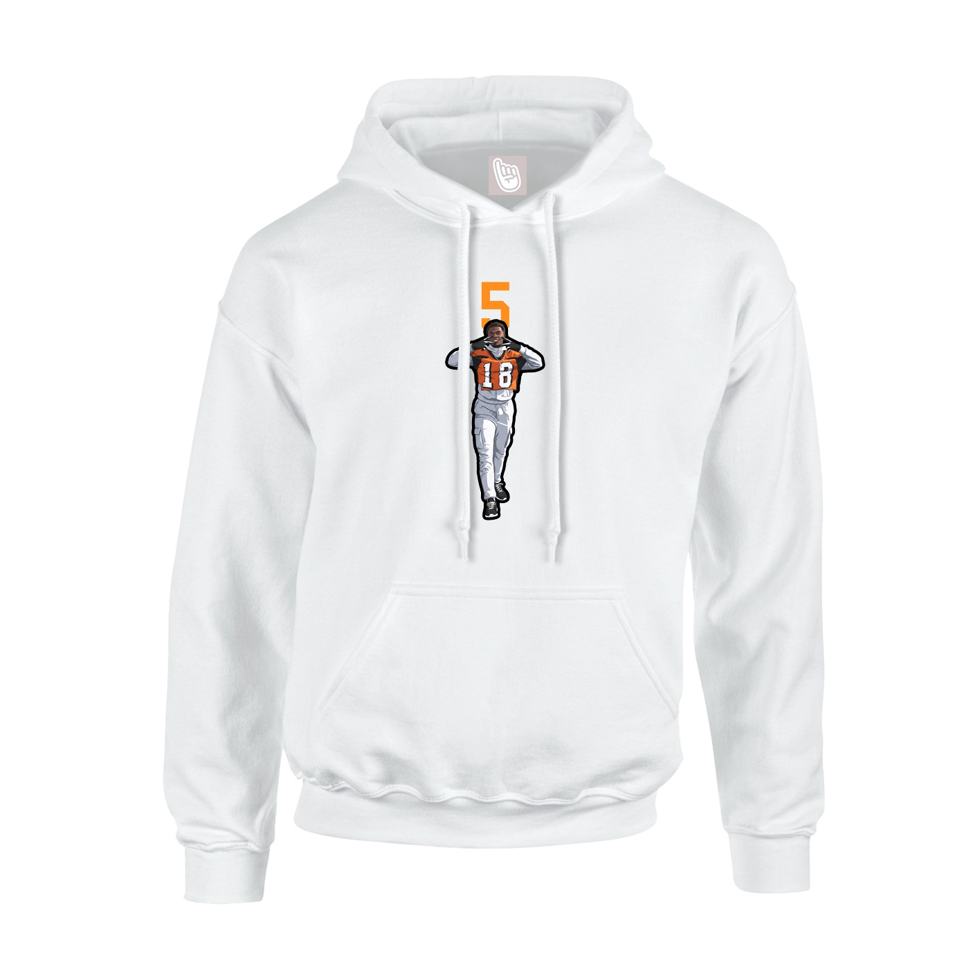 Hoodie — Number Top in White