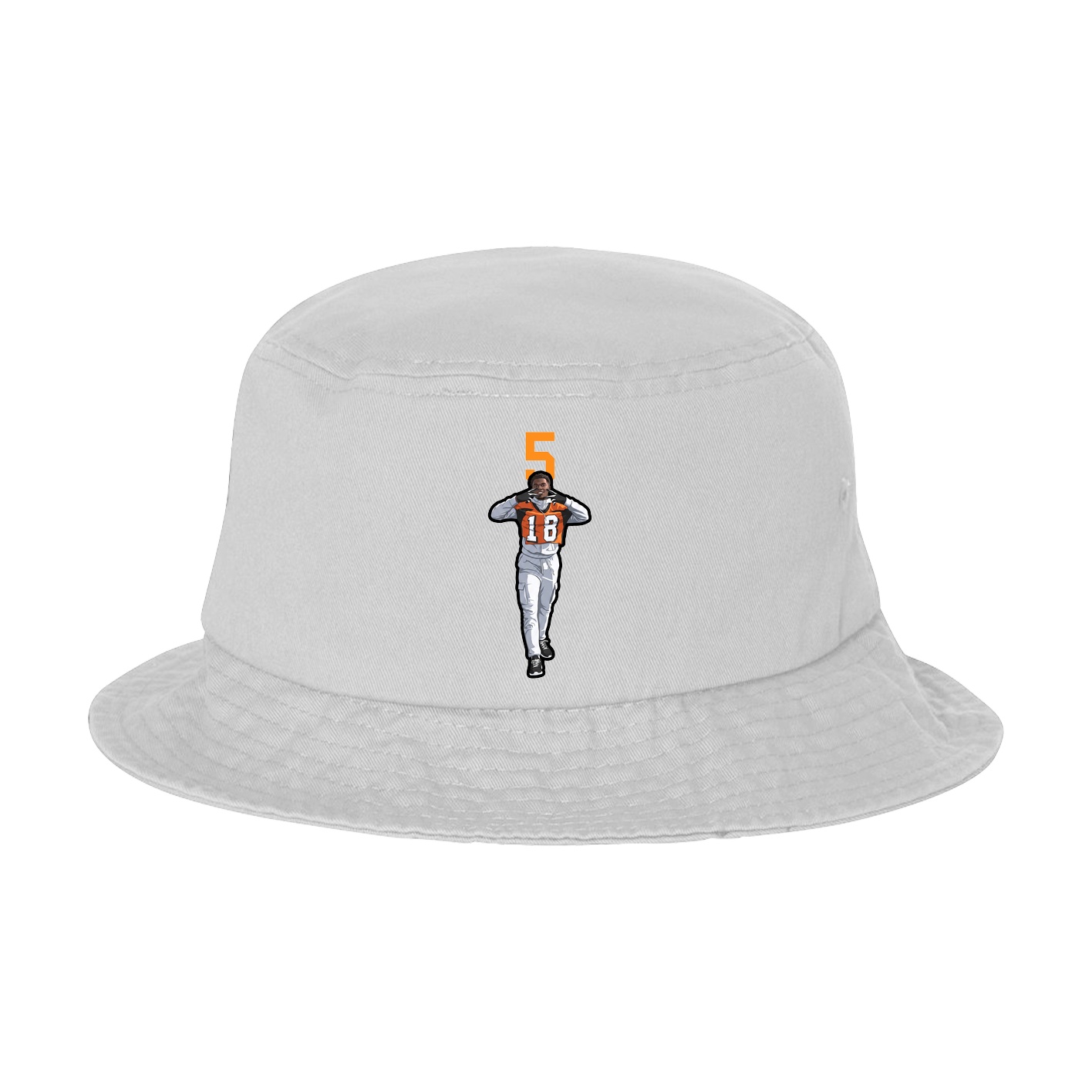 Bucket Cap — Number Top in White