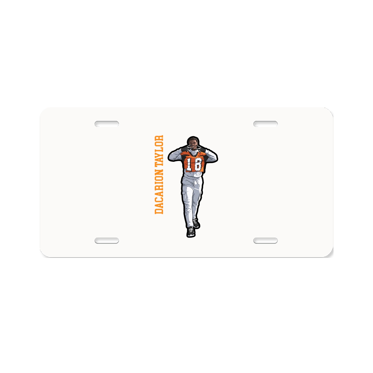 License Plate — Name Vertical in Classic
