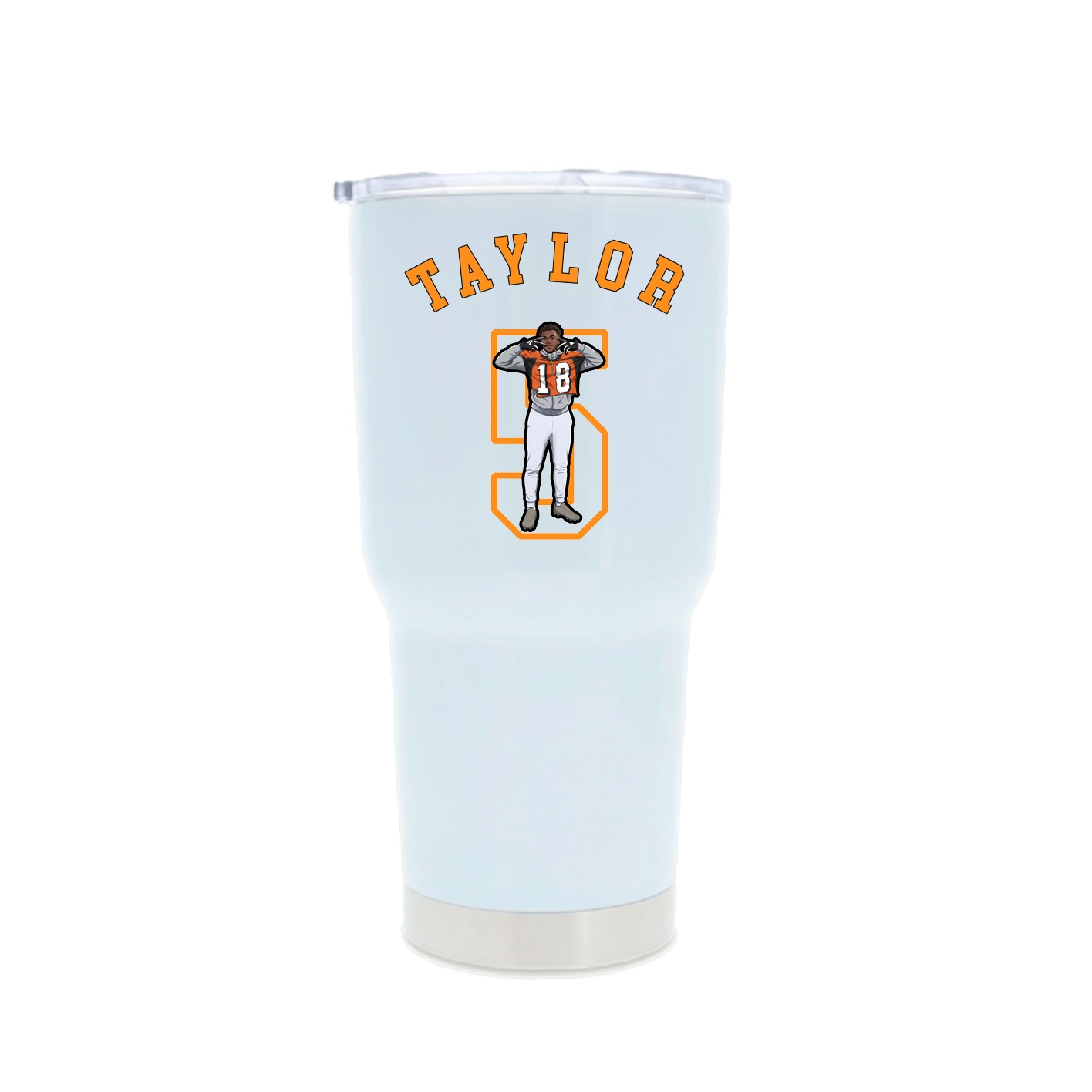 30oz Stainless Steel Tumbler — Shirsey Arch in White
