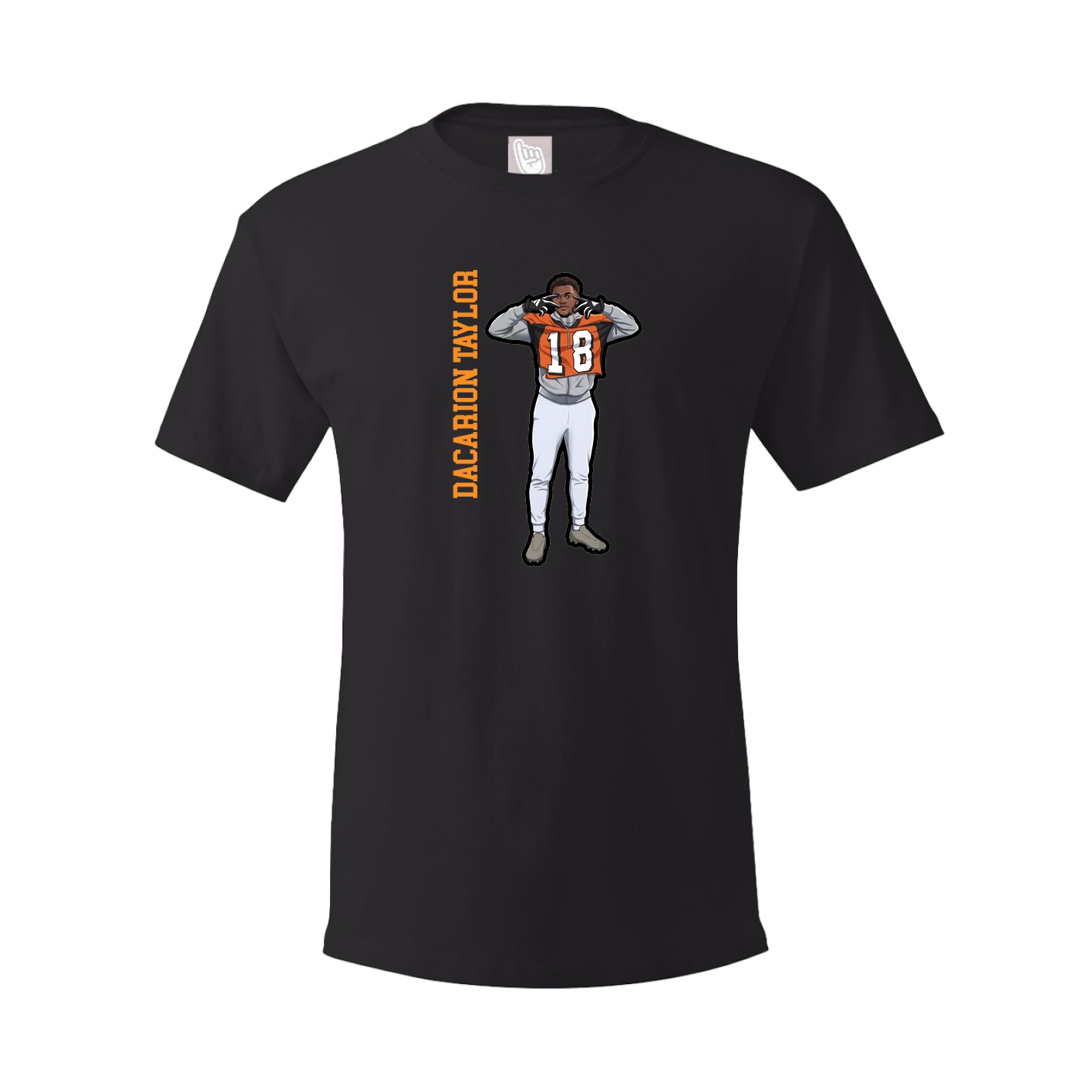 Youth Tee — Name Vertical in Black