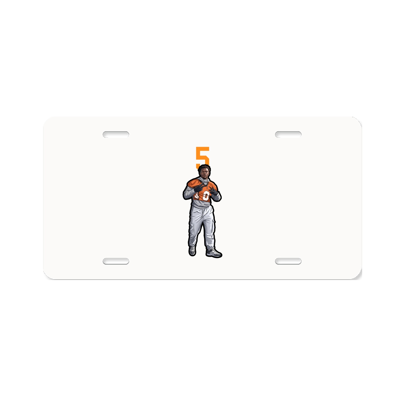 License Plate — Number Top in Classic