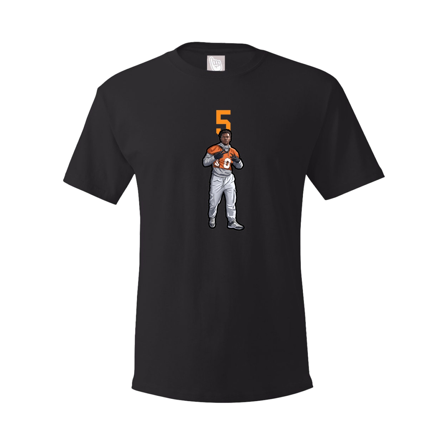 Youth Tee — Number Top in Black