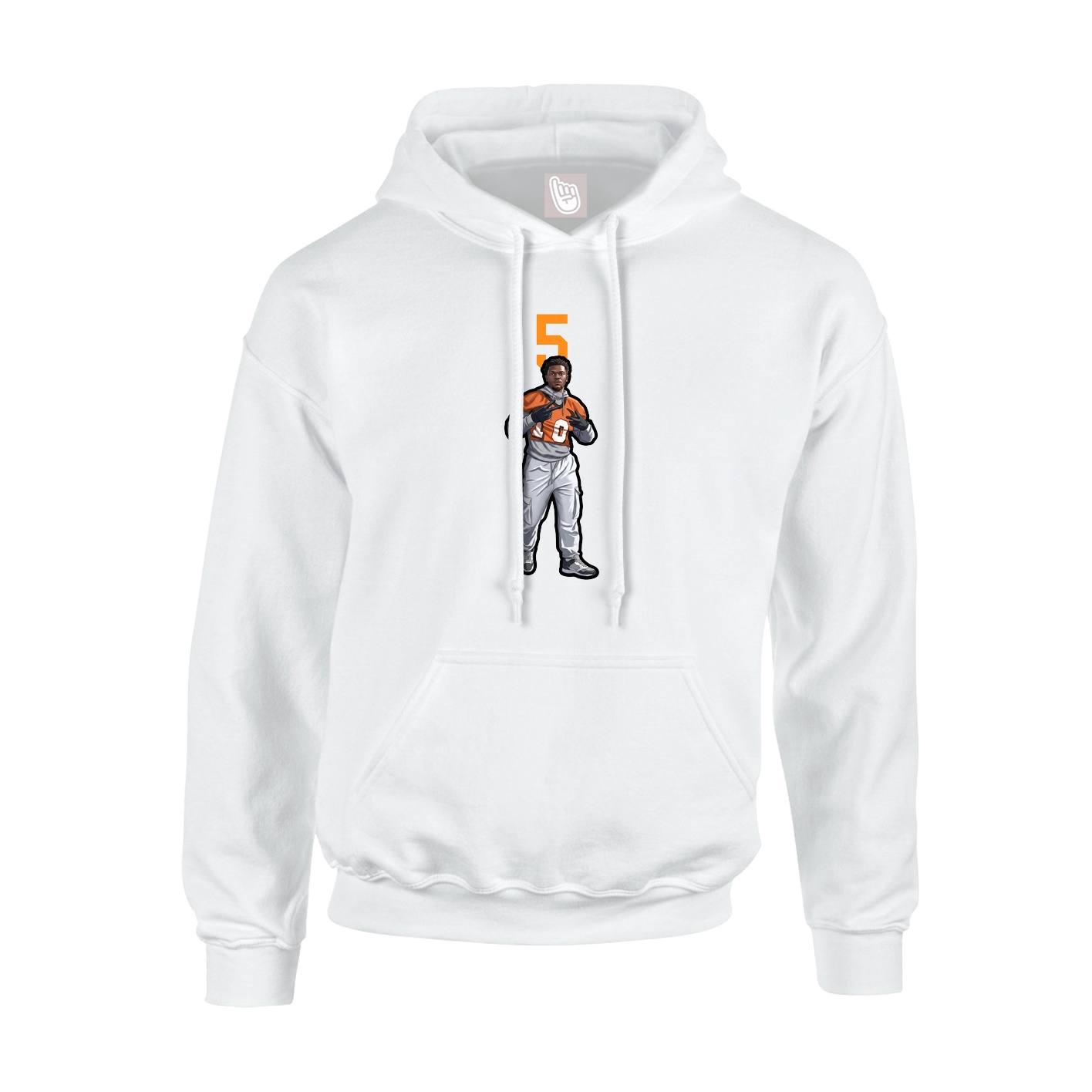 Hoodie — Number Top in White