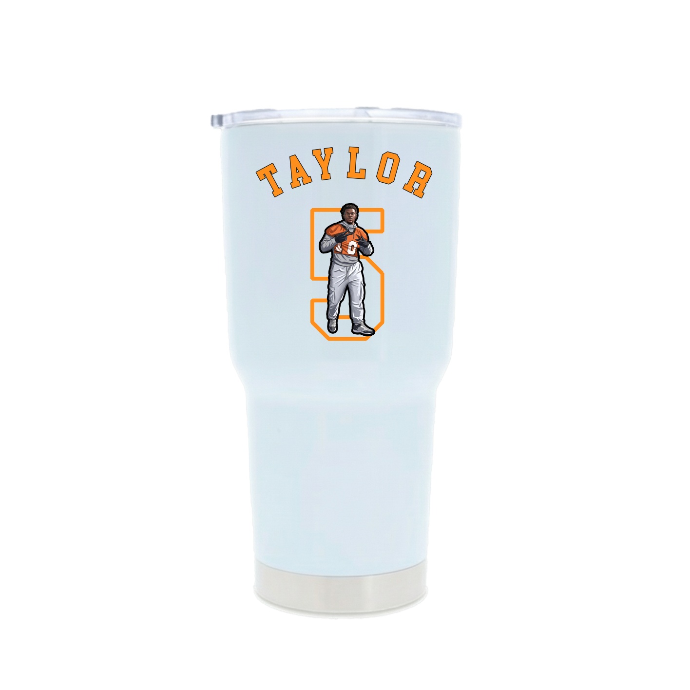 30oz Stainless Steel Tumbler — Shirsey Arch in White