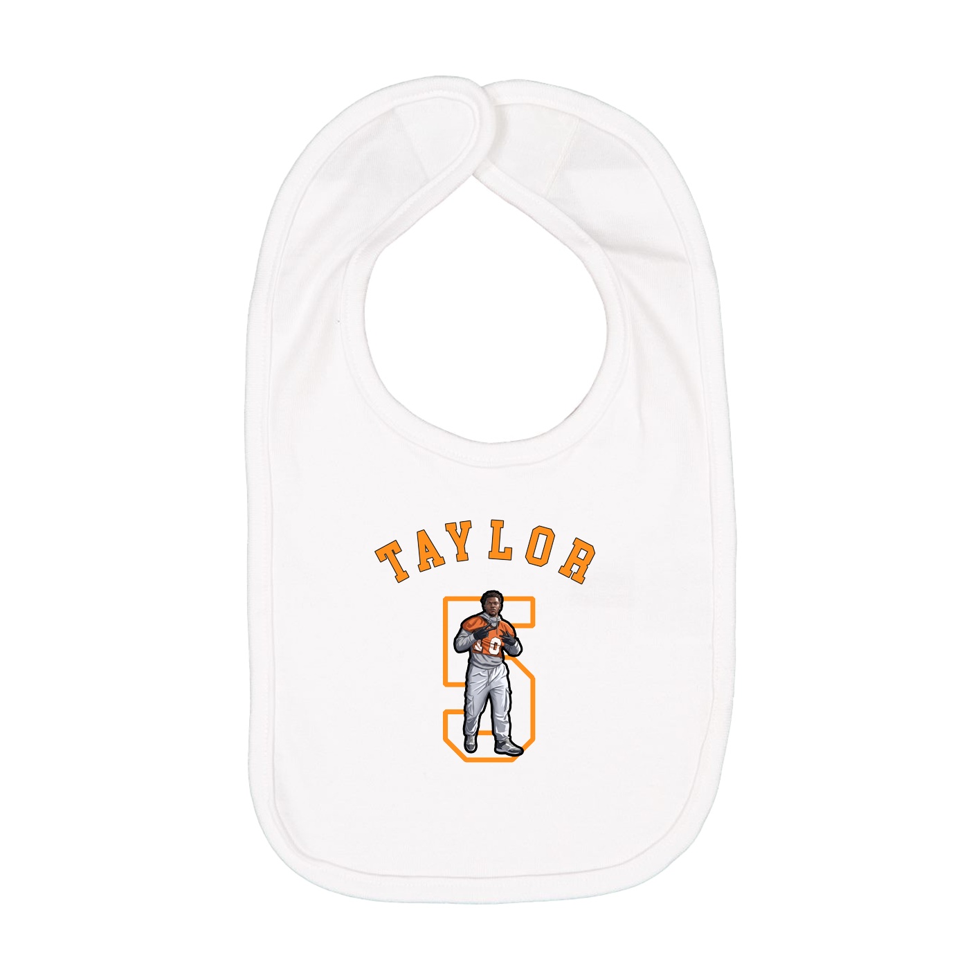 Infant Bib — Shirsey Arch in White
