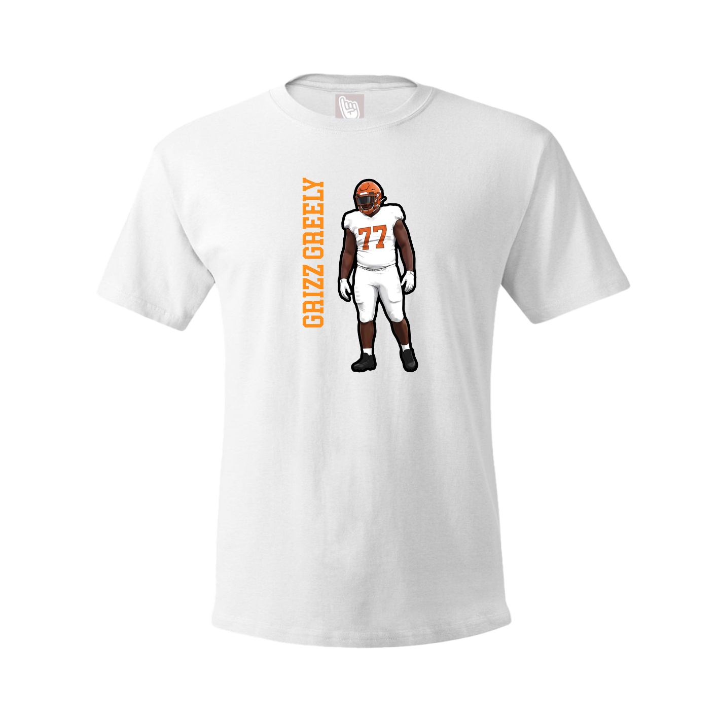 Youth Tee — Name Vertical in White