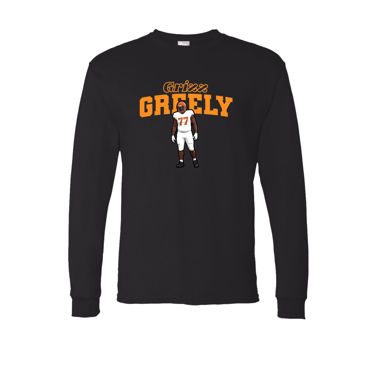 Long Sleeve Tee — Name Arch in Black