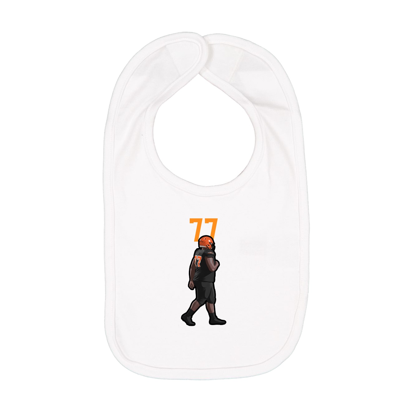 Infant Bib — Number Top in White