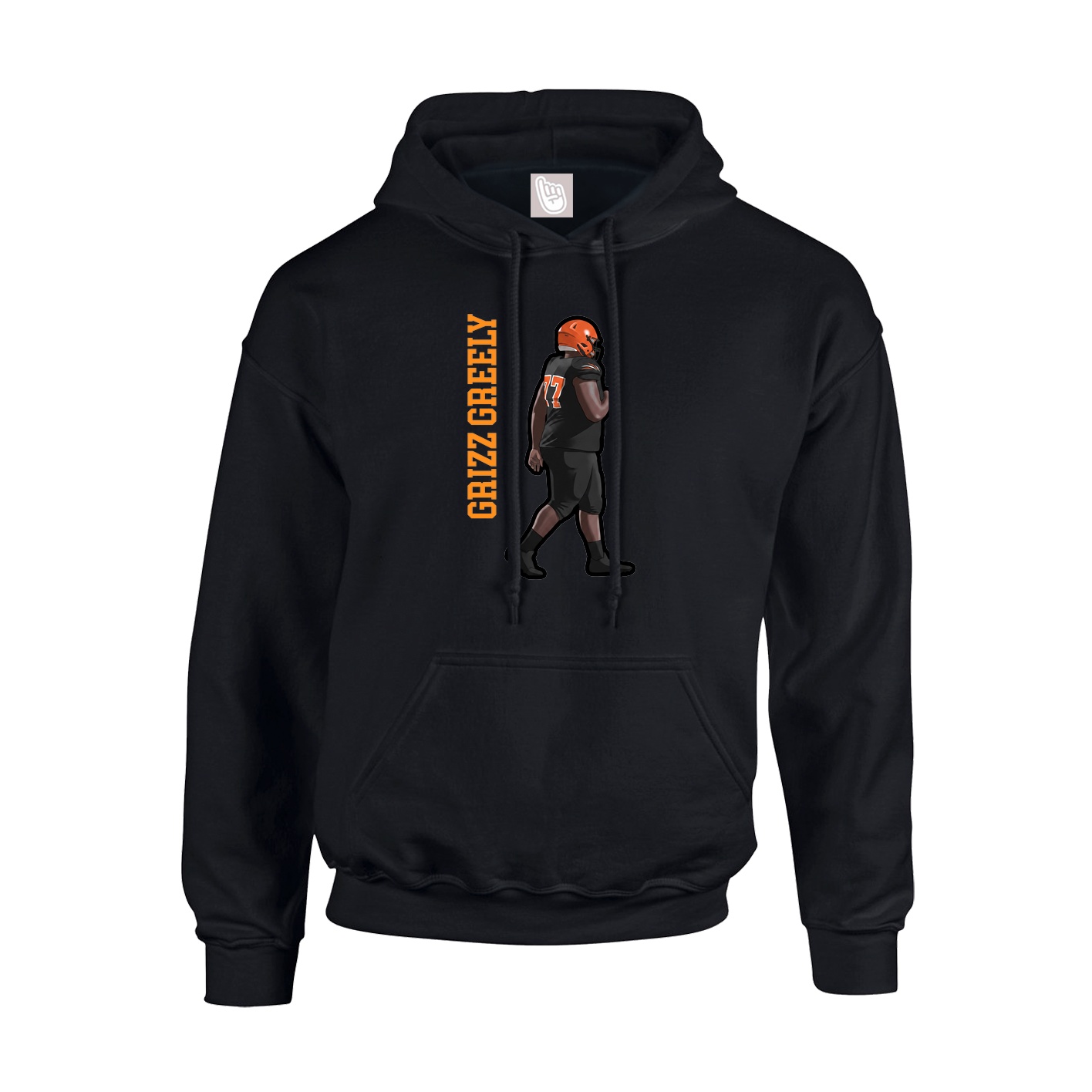 Hoodie — Name Vertical in Black