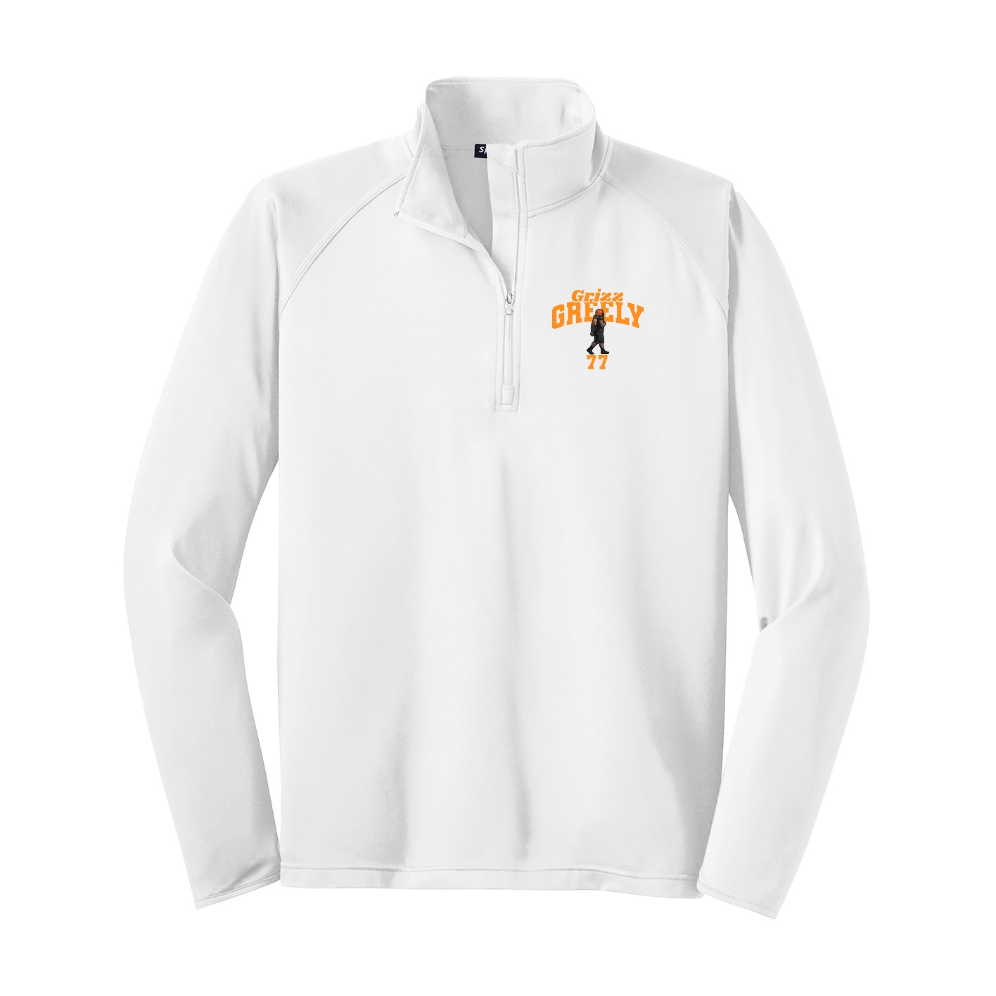 Q-Zip Pullover — Signature Arch in White