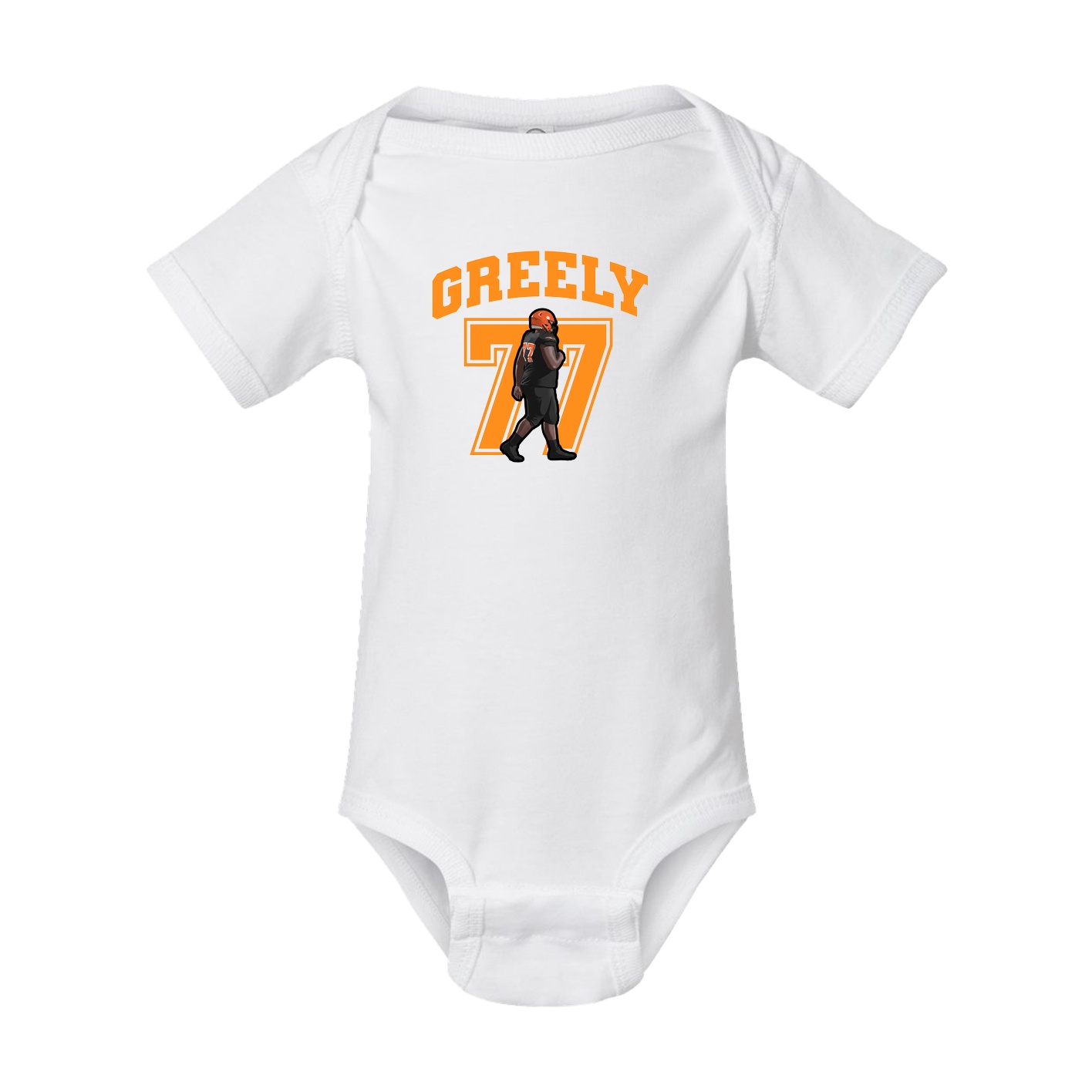 Baby Onesie — Number in White