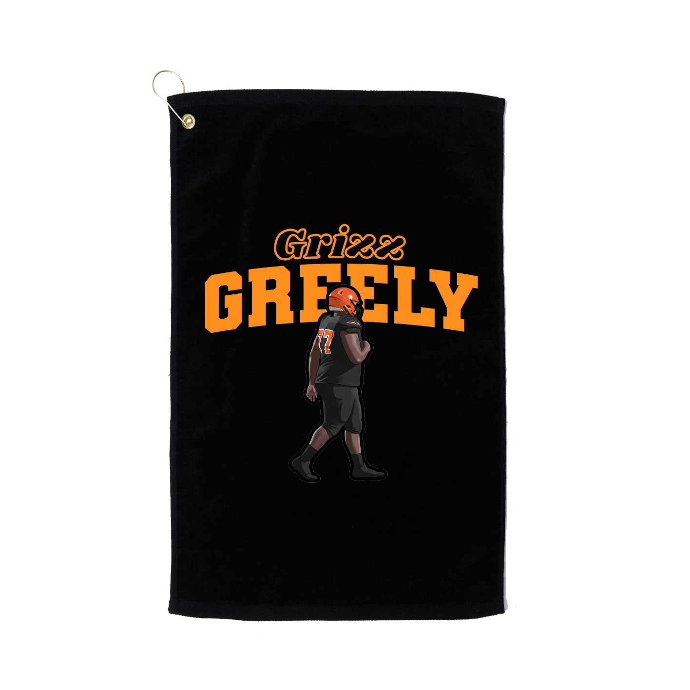Golf Towel — Name Arch in Black