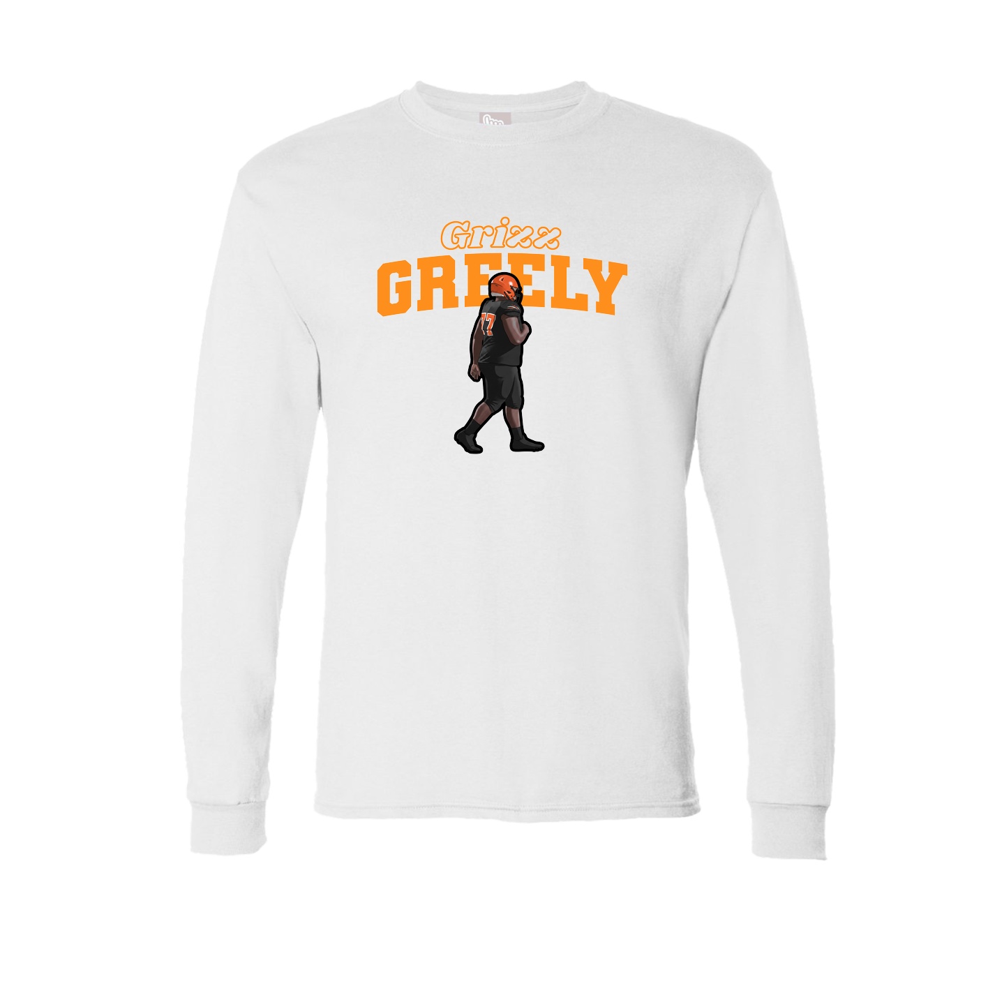 Long Sleeve Tee — Name Arch in White
