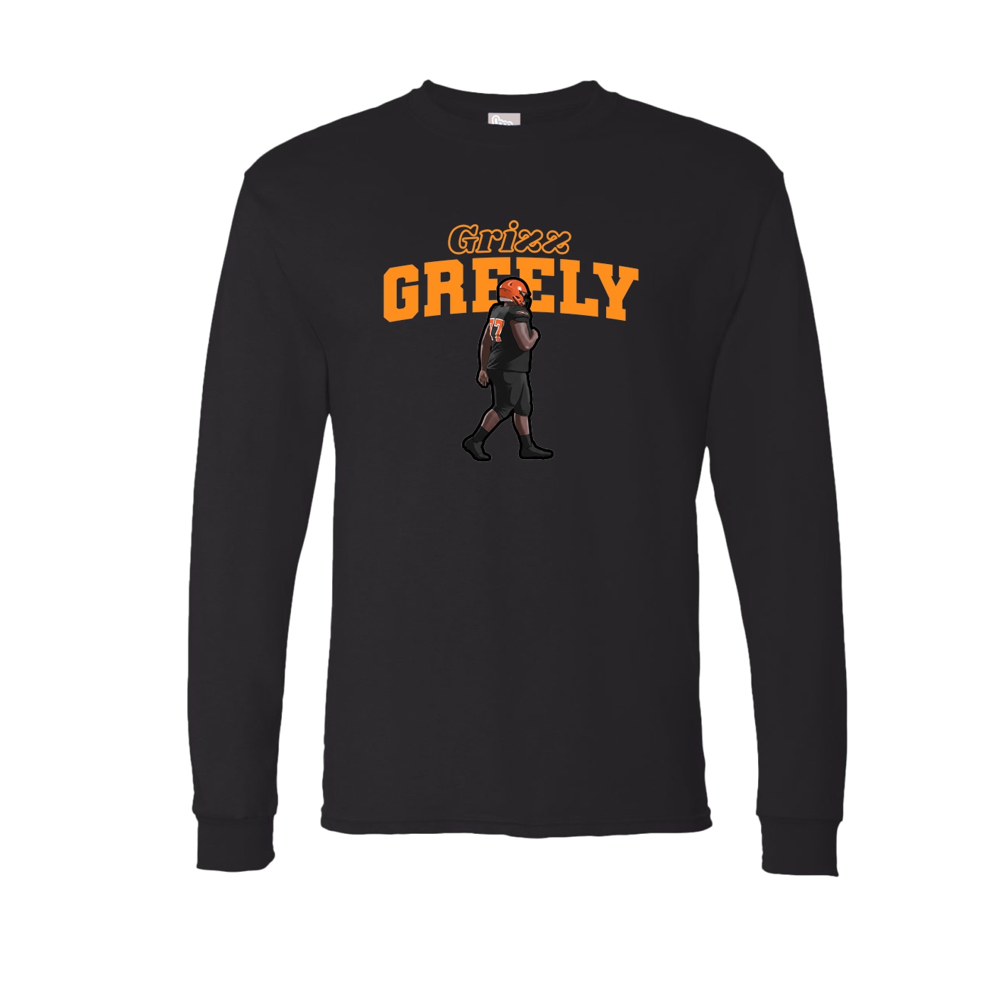 Long Sleeve Tee — Name Arch in Black