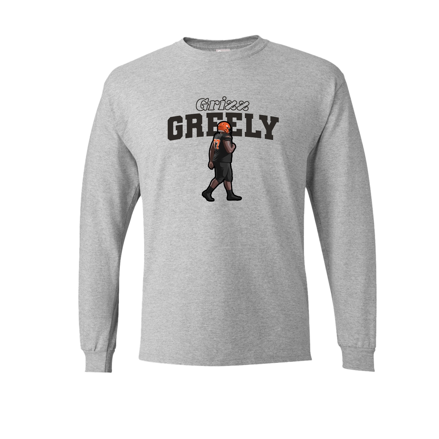 Long Sleeve Tee — Name Arch in Grey