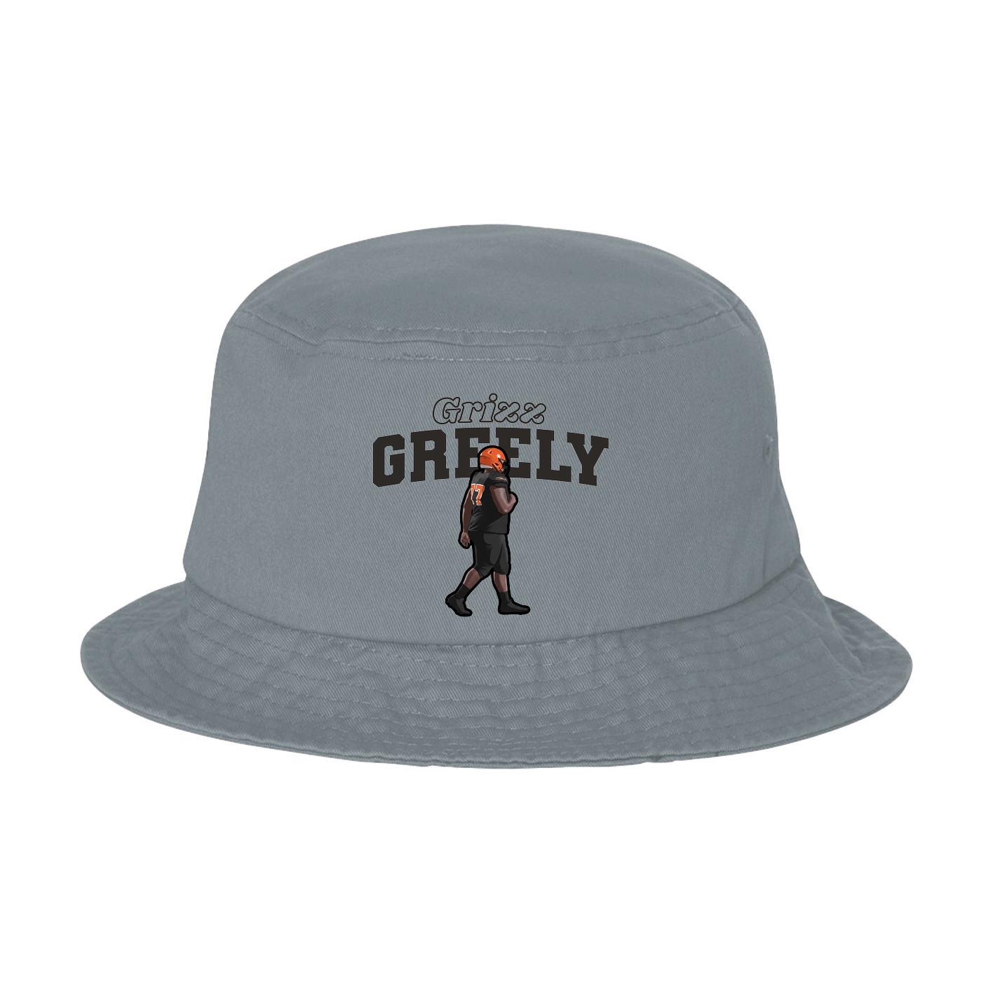 Bucket Cap — Name Arch in Grey