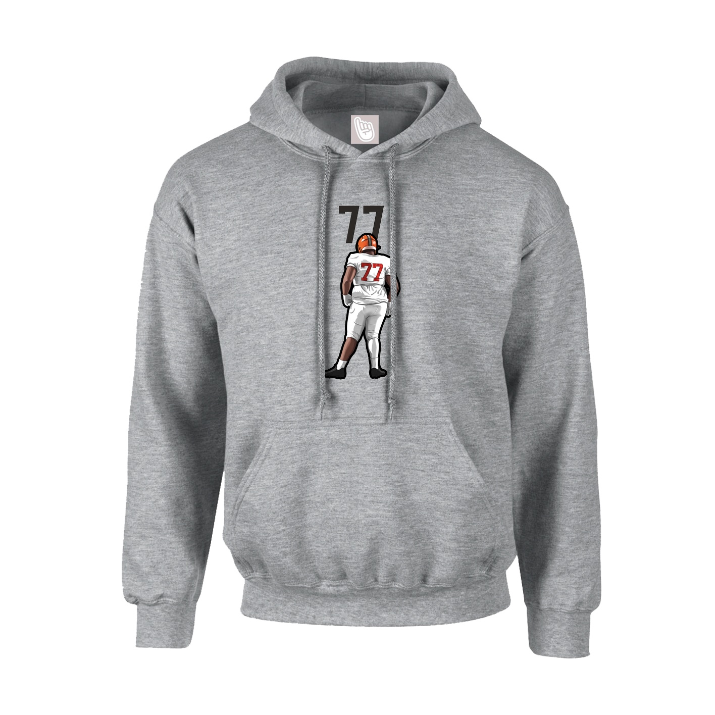Hoodie — Number Top in Grey