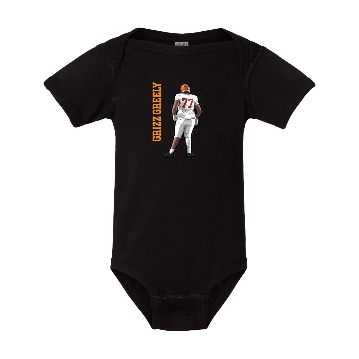 Baby Onesie — Name Vertical in Black