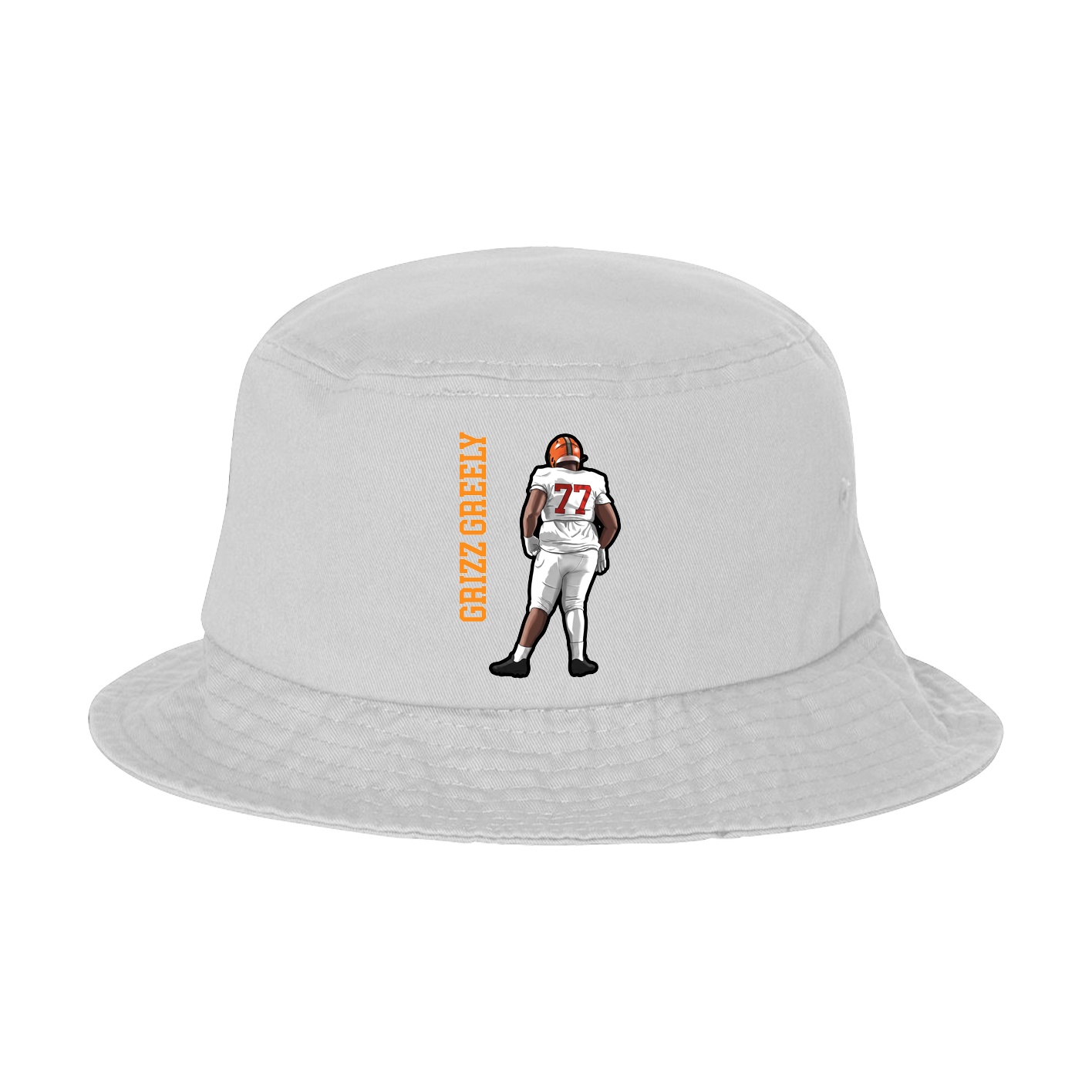 Bucket Cap — Name Vertical in White