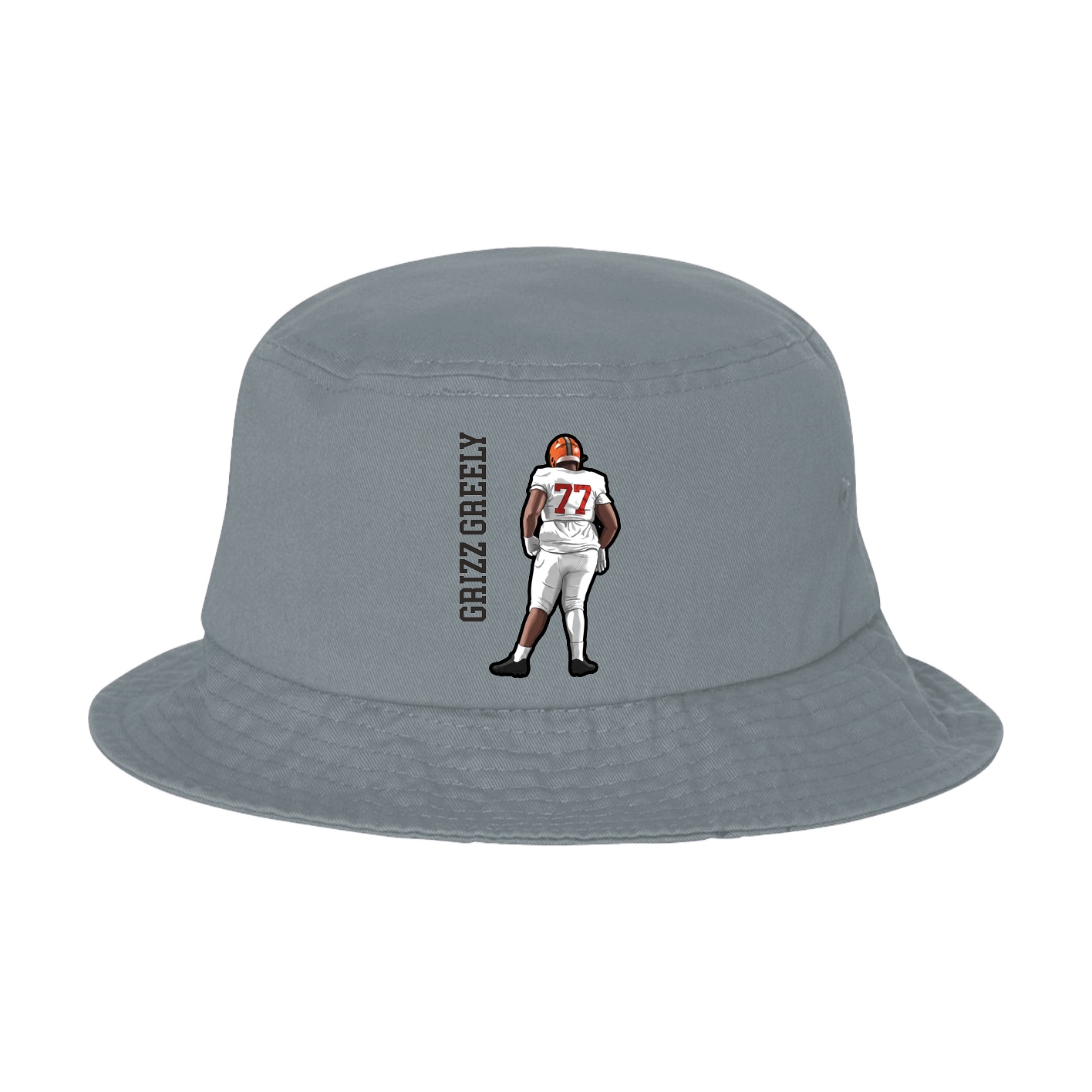 Bucket Cap — Name Vertical in Grey