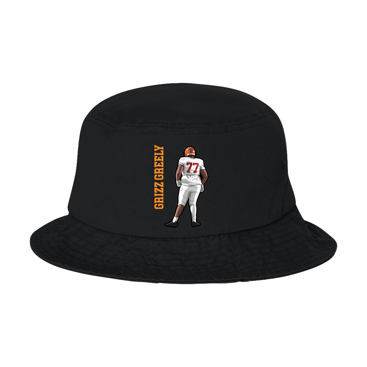 Bucket Cap — Name Vertical in Black