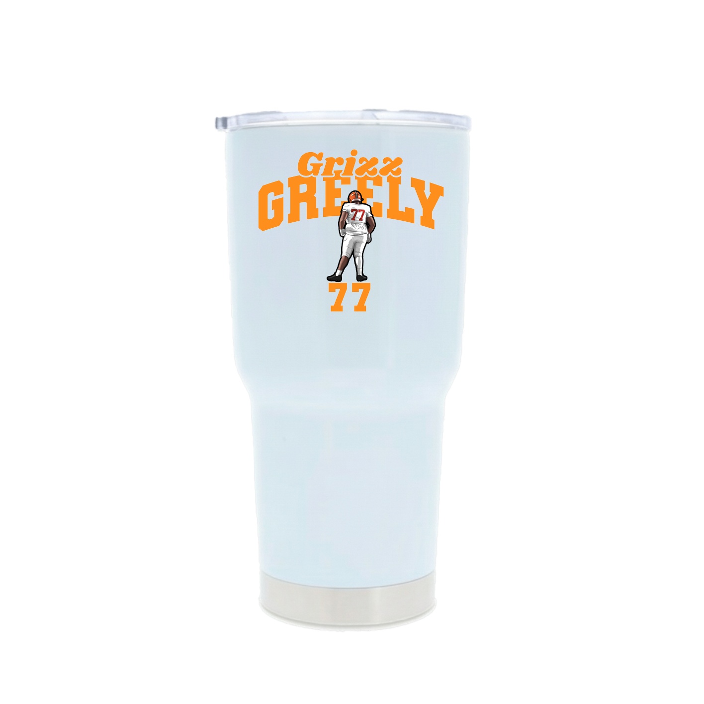 30oz Stainless Steel Tumbler — Signature Arch in White