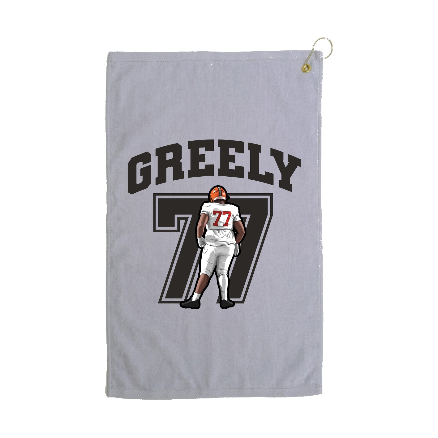 Golf Towel — Number in Grey