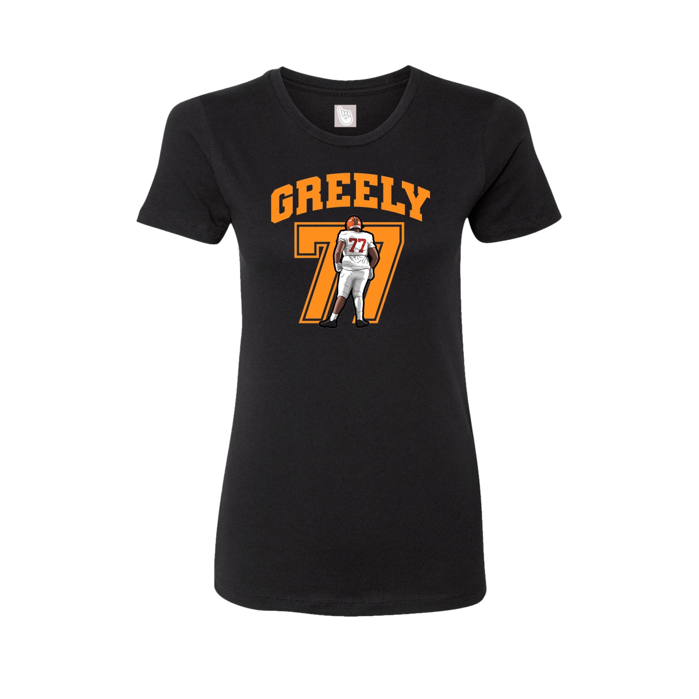 Womens Tee — Number in Black