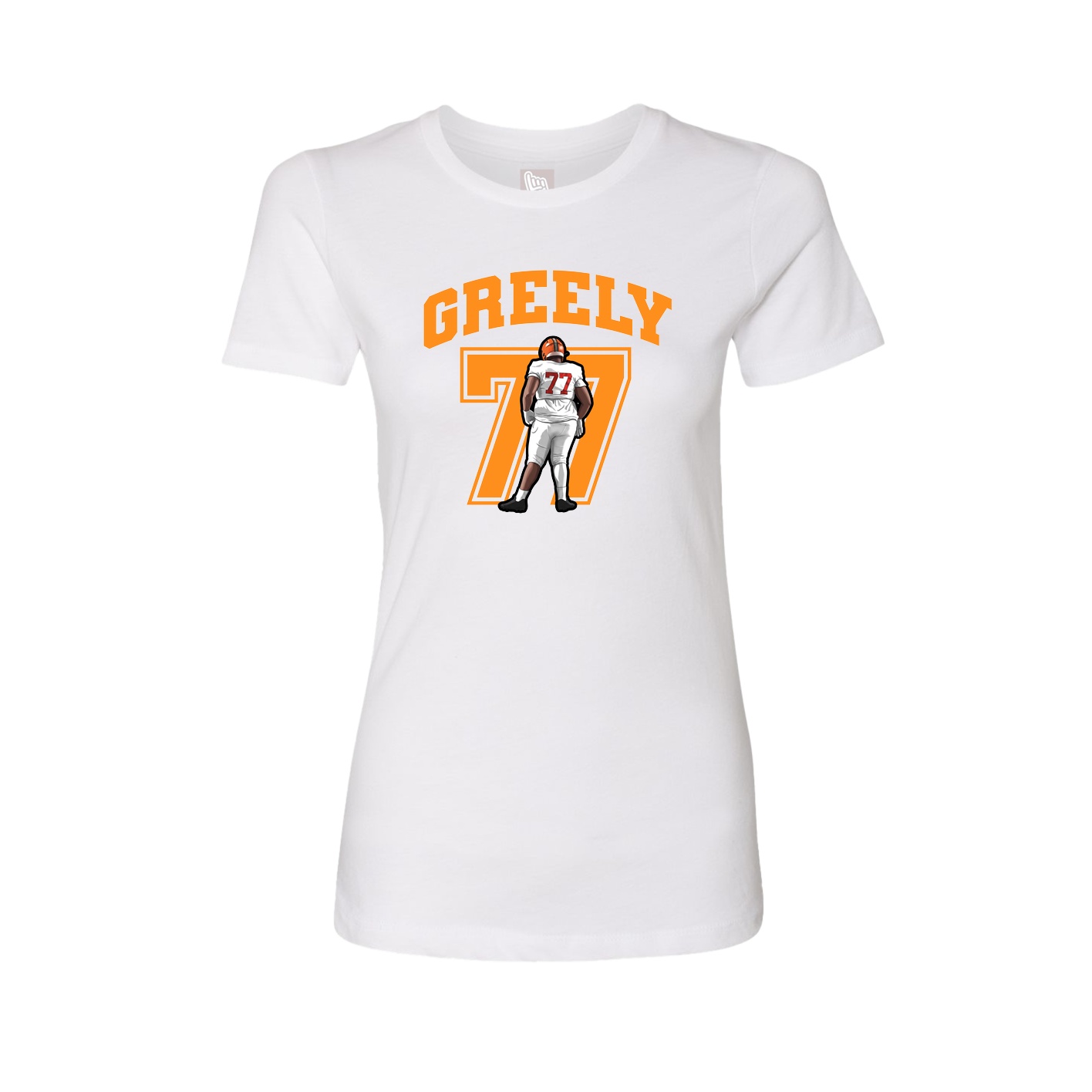 Womens Tee — Number in White