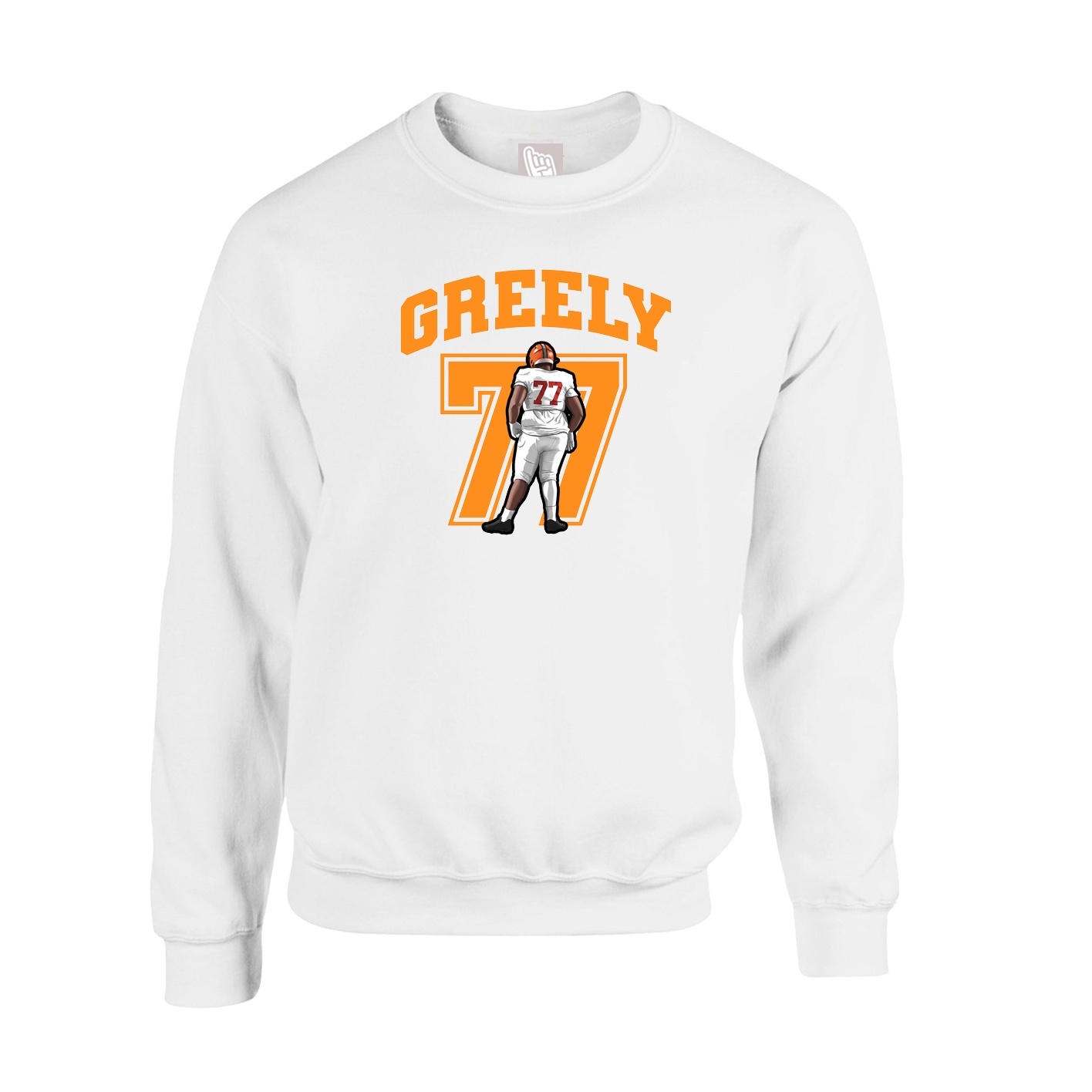 Fleece Crew — Number in White