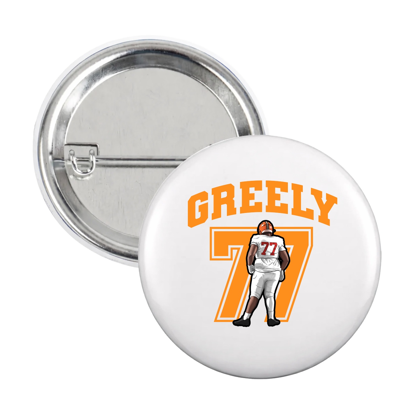 Game Day Button — Number in White