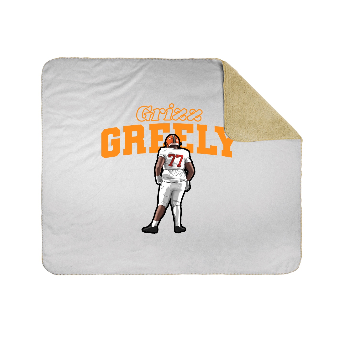 Throw Blanket — Name Arch in White