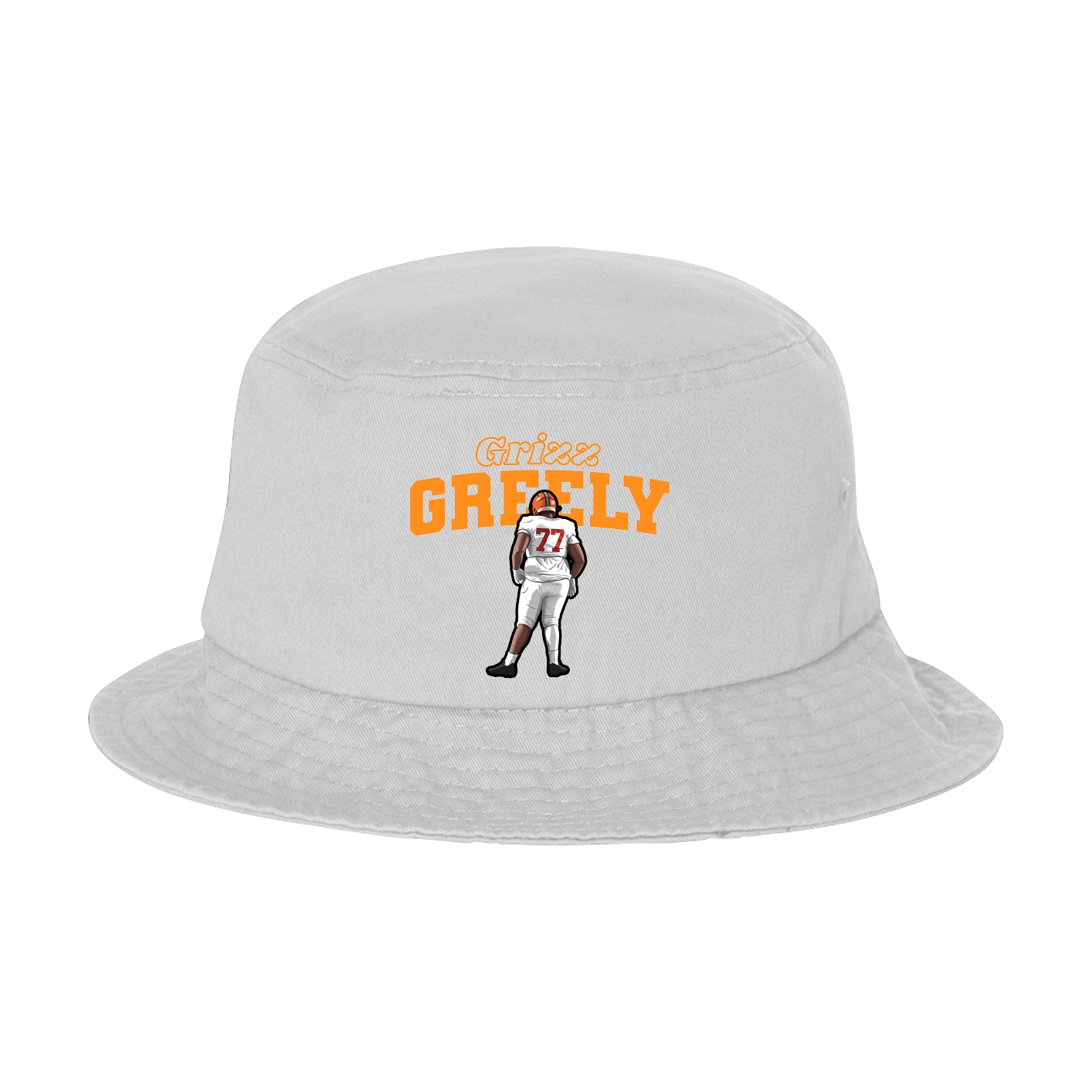 Bucket Cap — Name Arch in White