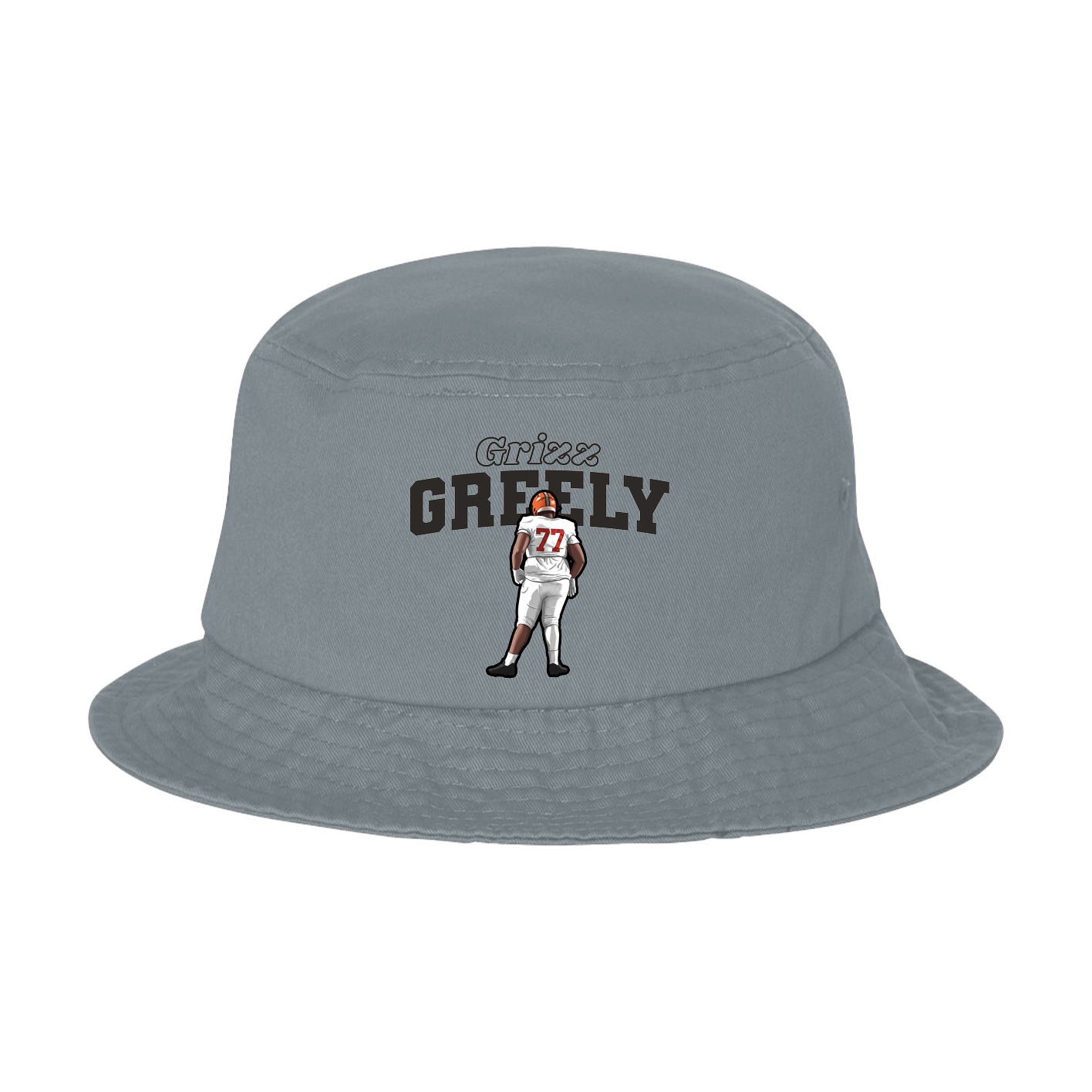 Bucket Cap — Name Arch in Grey