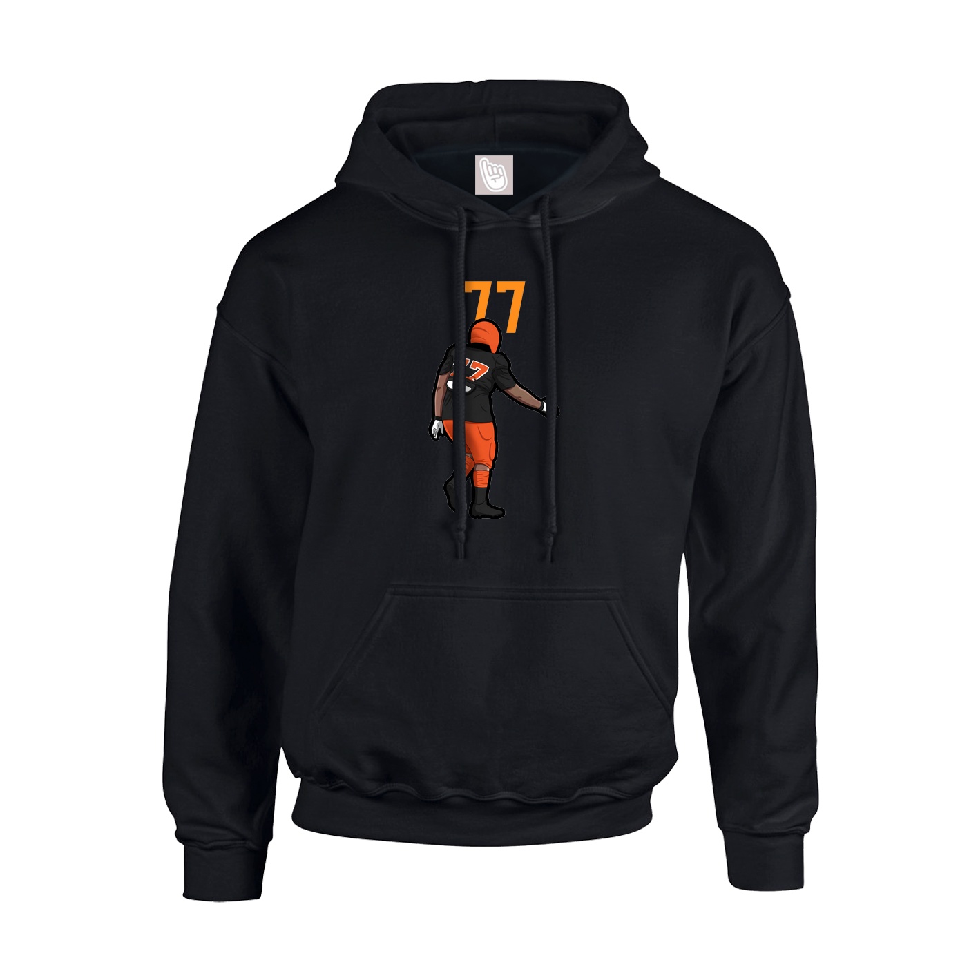 Hoodie — Number Top in Black