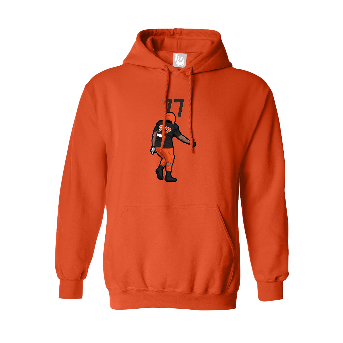 Hoodie — Number Top in Orange