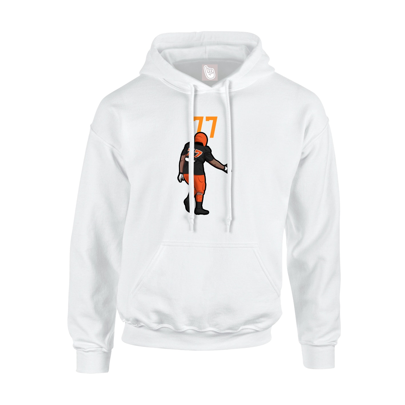 Hoodie — Number Top in White