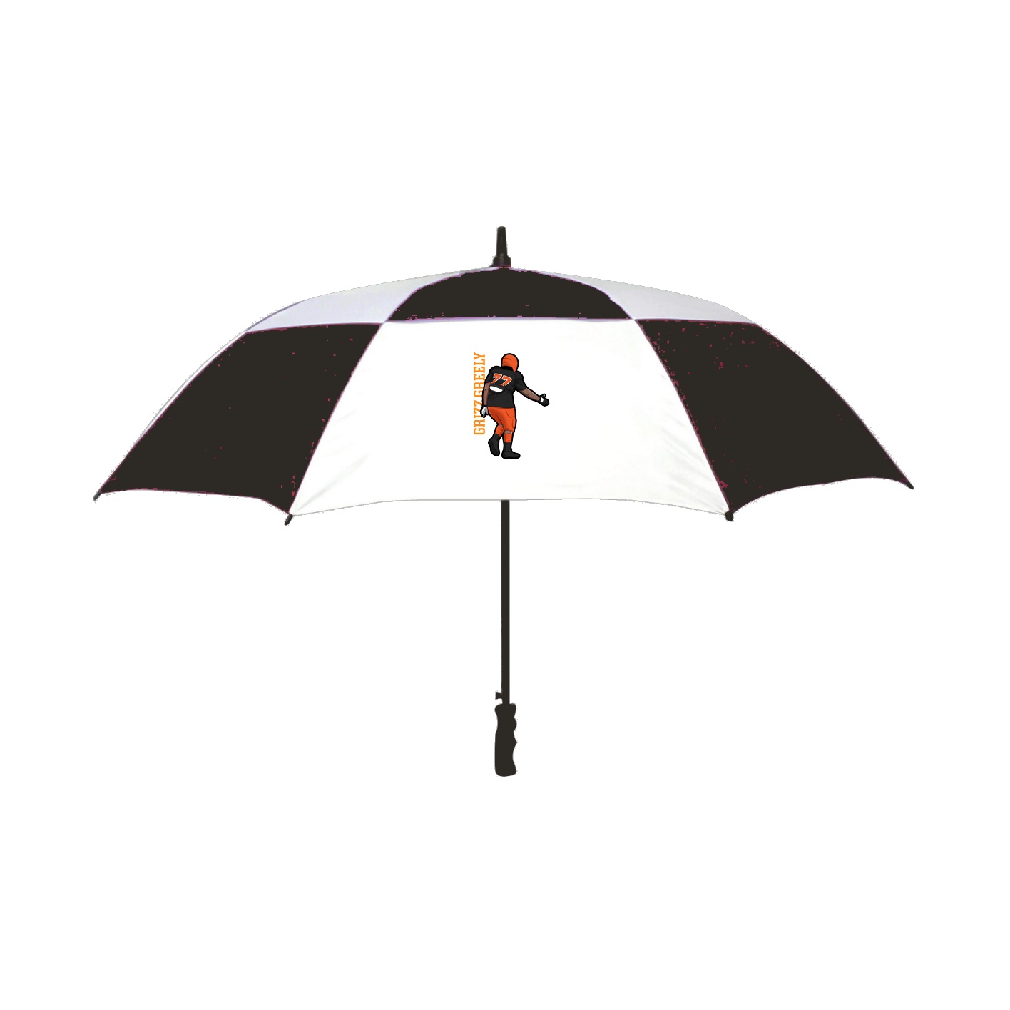 Golf Umbrella — Name Vertical in Black