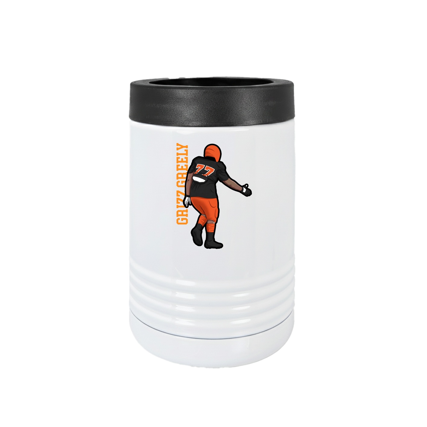 Beverage Holder — Name Vertical in White