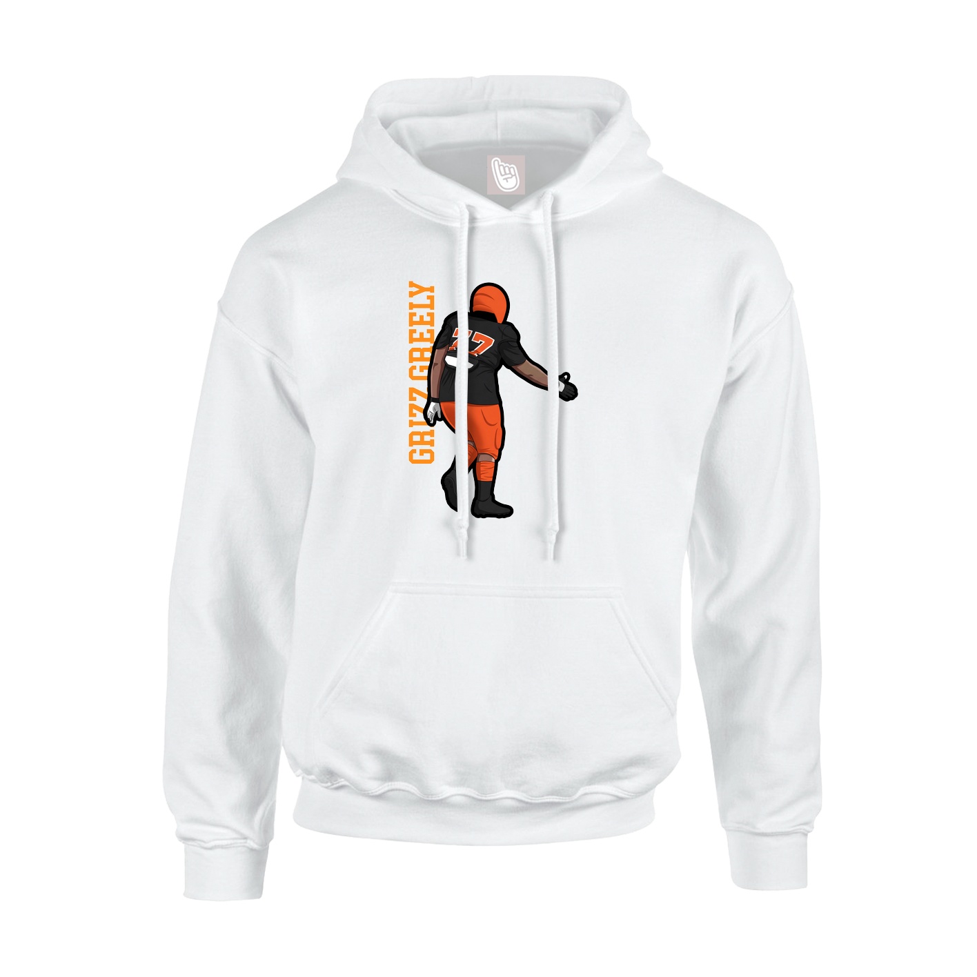 Hoodie — Name Vertical in White
